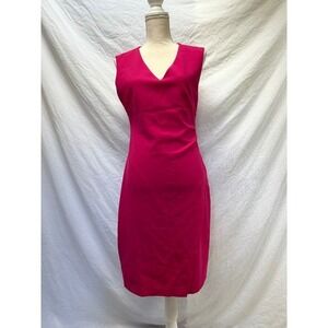 Diane von Furstenberg Dress Women's Size 8 Pink V-Neck Sleeveless‎ Career